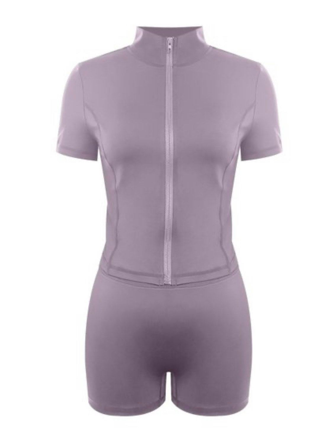 Sculpt & Chill Ribbed Lounge Set-Lavender