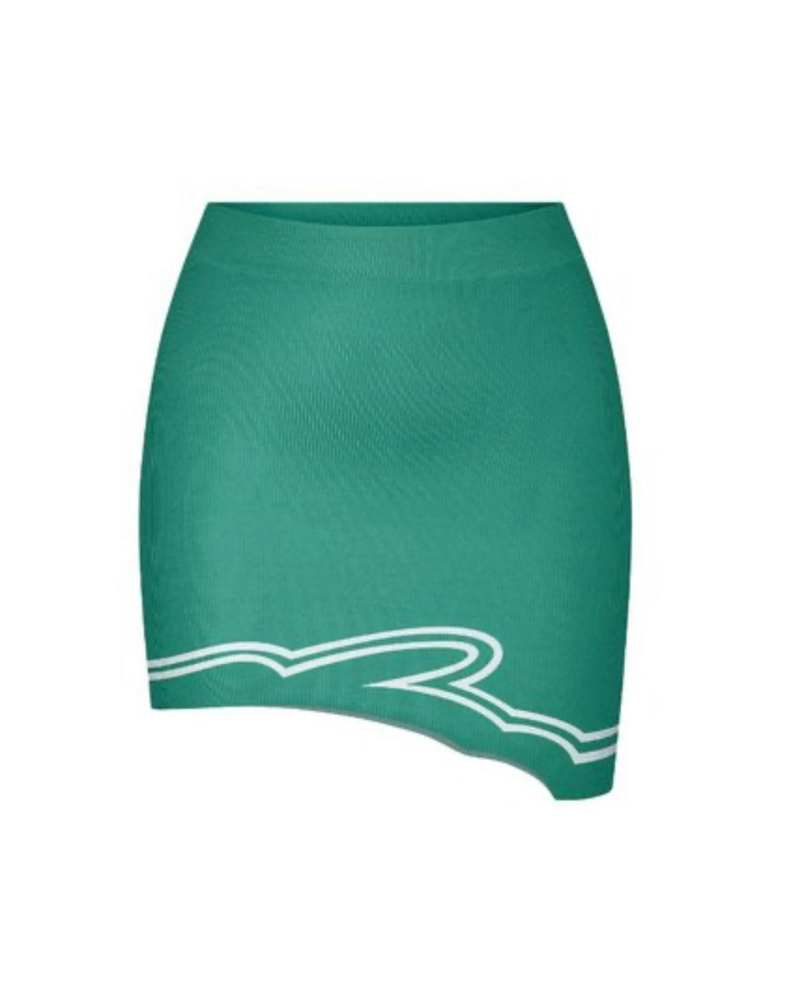 Wave Edge Mini Skirt- Emerald
