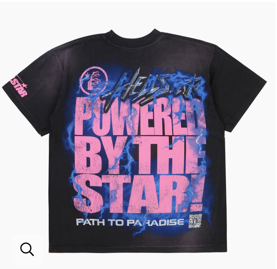 Hellstar Powered By The Star Tee Vintage Black