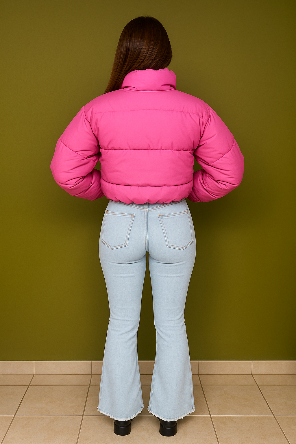 Pink Puff Luxe Cropped Jacket