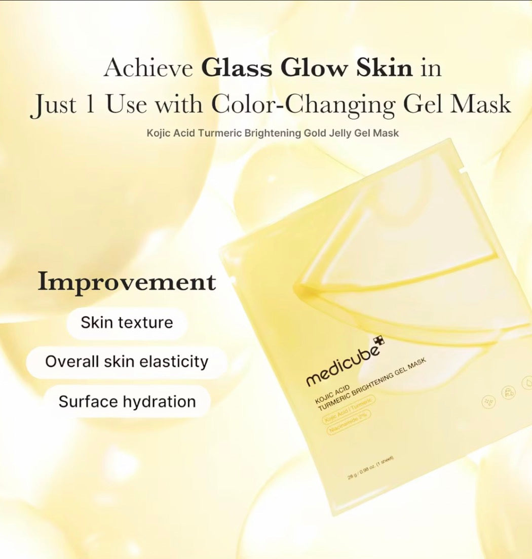 Kojic Acid Turmeric Brightening Gold Jelly Gel Mask (4-Pack)