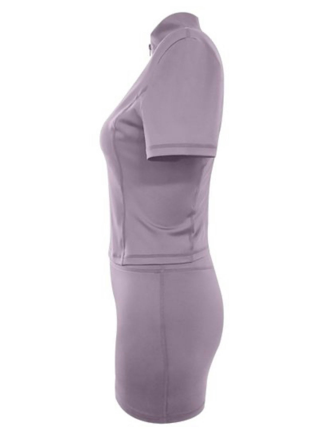 Sculpt & Chill Ribbed Lounge Set-Lavender