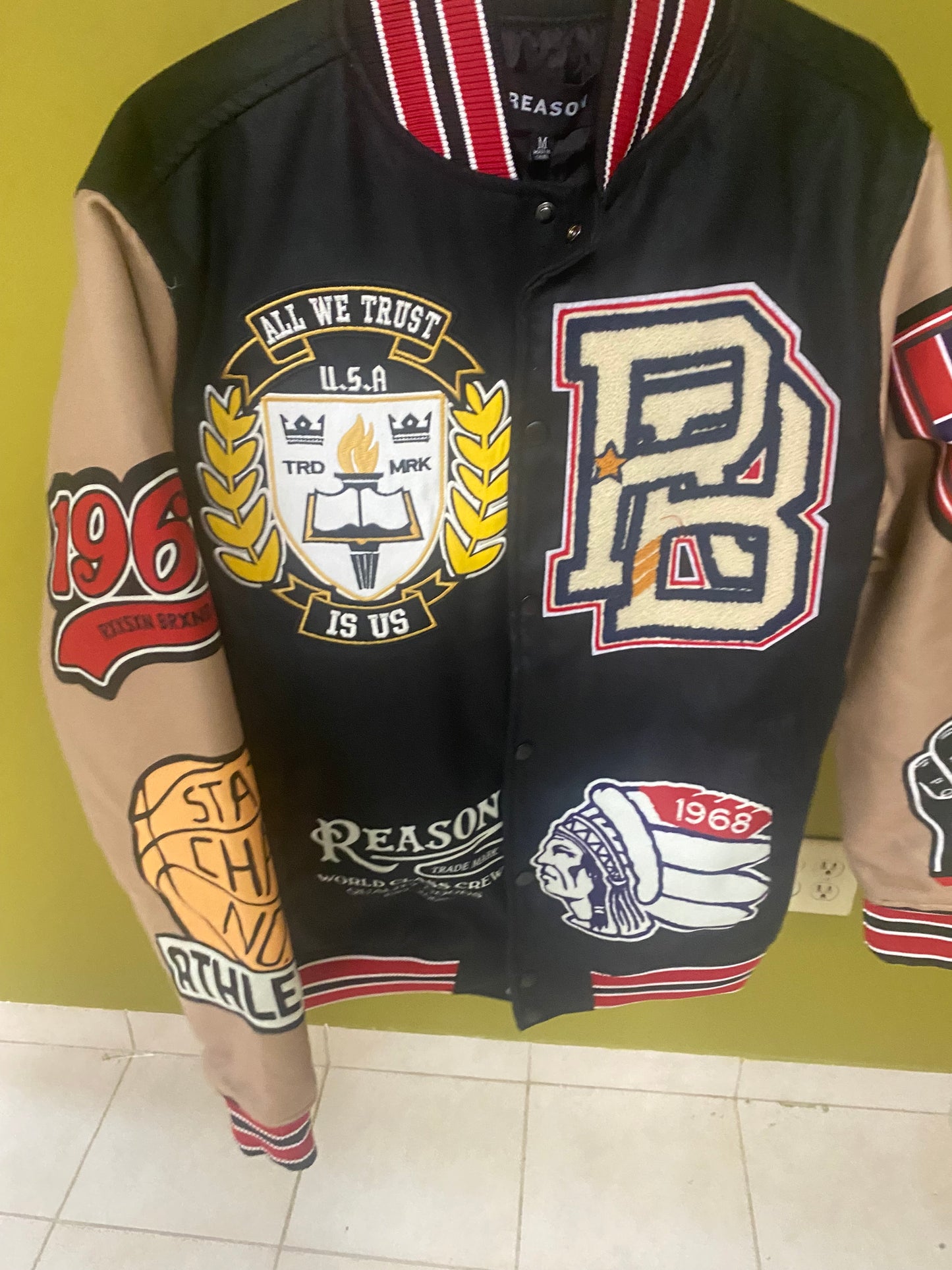 Patchwork Varsity Jacket – Multi-Color