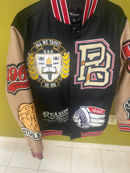 Patchwork Varsity Jacket – Multi-Color